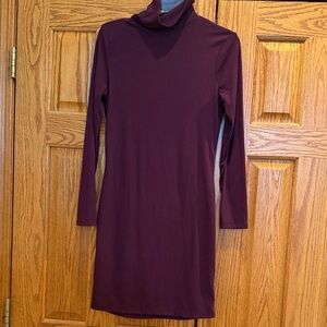 Lulu's Deep Purple Long Sleeve Dress